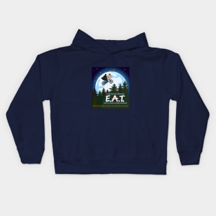 Pug love E.A.T. not E.T. Kids Hoodie